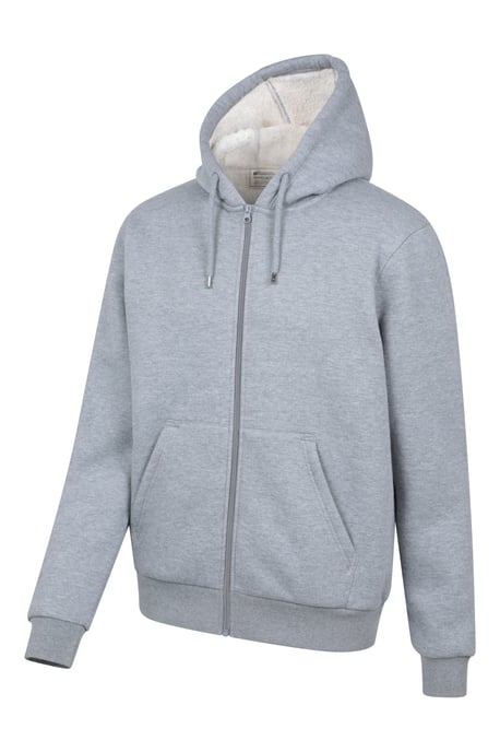 'Dalton' Men's Hoodie with Zip Closure Borg Lined Casual Cosy Jumper - Image 2