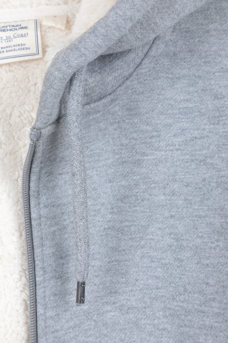'Dalton' Men's Hoodie with Zip Closure Borg Lined Casual Cosy Jumper - Image 5