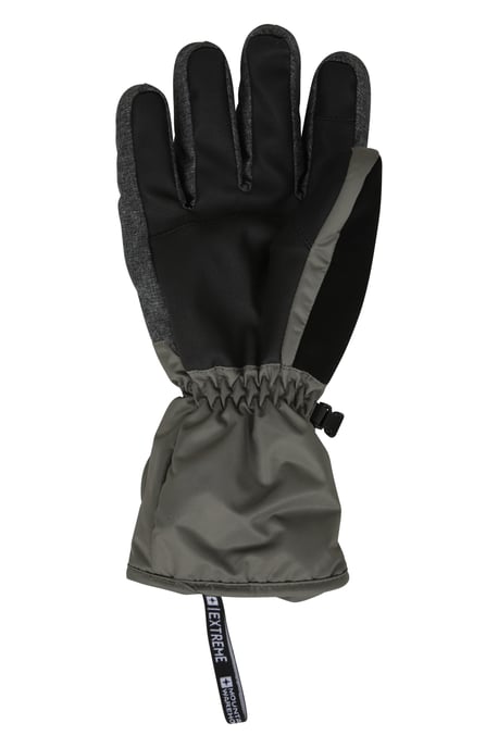 Men's Thinsulate Ski Gloves Waterproof Breathable Touch Strap Winter Mittens Grey - Image 6