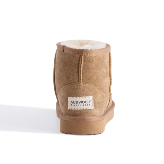 Aus Wooli "Bondi" Australia Short Sheepskin Ankle Boot, Tan - Image 3