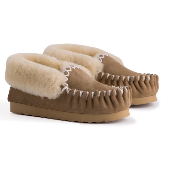 Aus Wooli Australia Hand Stitched Womens Sheepskin Moccasin - Image 6