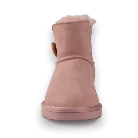 Aus Wooli Australia Unisex Short Sheepskin Button Boots - Palepink - Image 5