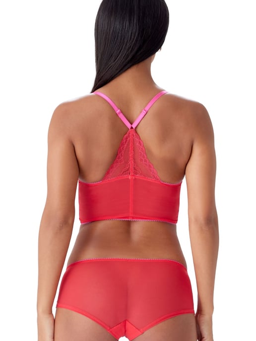 Superboost Lace Deep V Bralet - Rose Red - Image 4