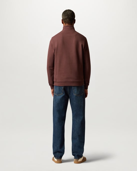 Long Sleeve Logo Detail Sweatshirt in Wine - Image 2