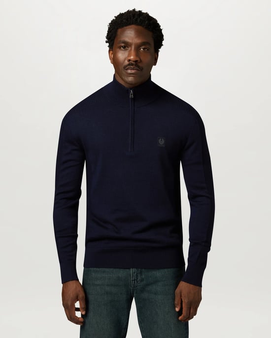 Long Sleeve Jumper in Navy - Image 1
