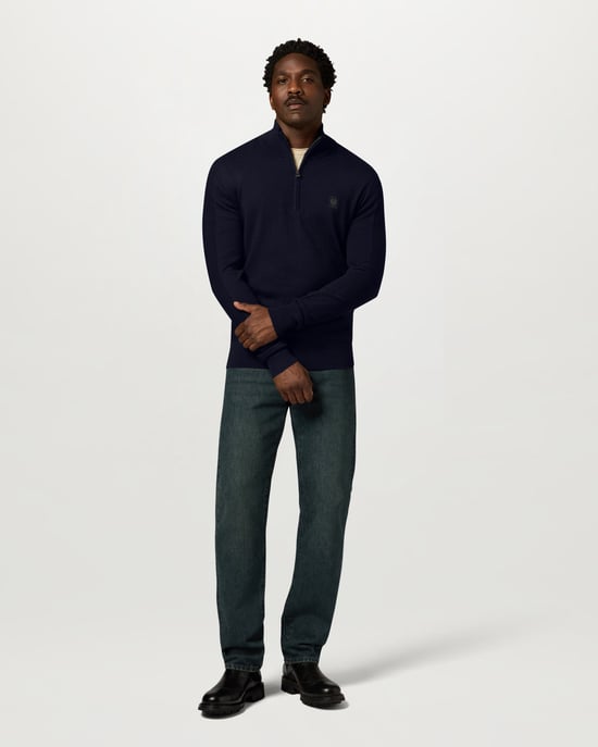 Long Sleeve Jumper in Navy - Image 3