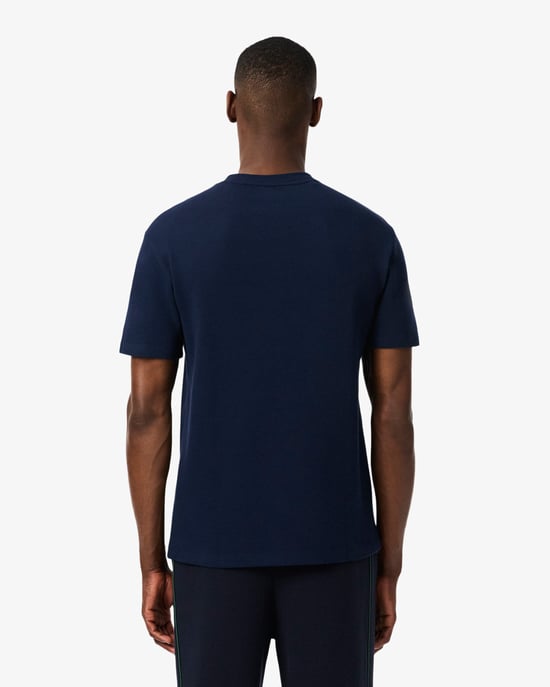 Short Sleeve Logo Detail T-Shirt in Navy - Image 3
