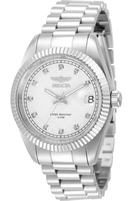 Invicta Specialty 51037 Damklocka - Quartzverk - Rostfritt Stål med Silverfärgad Urskiva - 36 mm - Image 1