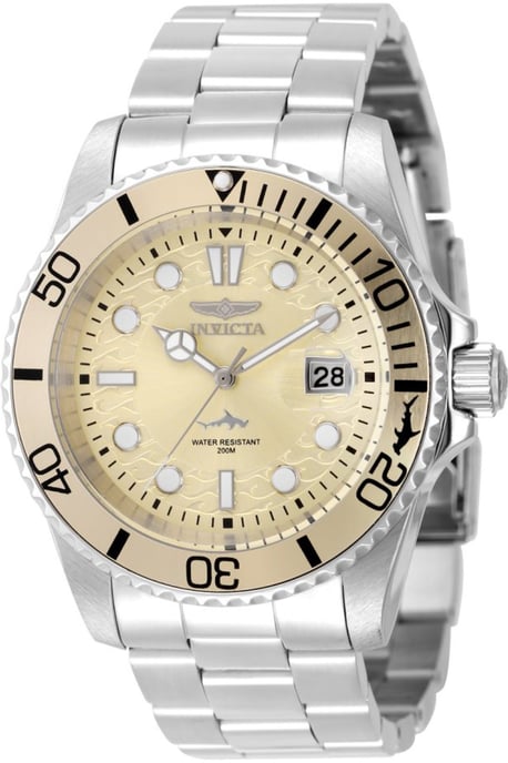 Invicta Pro Diver 50892 Herenhorloge - Quartz Uurwerk - Roestvrij Staal met Beige Wijzerplaat - 42 mm - Image 1