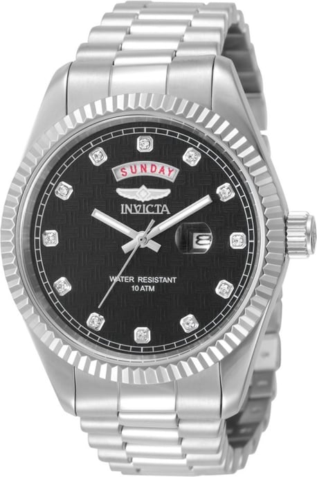 Invicta Specialty 51042 Herrklocka - Quartzverk - Rostfritt Stål med Svart Urskiva - 43 mm - Image 1