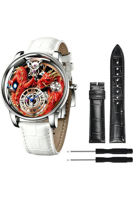 Invicta Objet D Art 70577 Herrklocka - Quartzverk - Rostfritt Stål med Röd Urtavla - 45 mm - Dragon Edition - Image 1