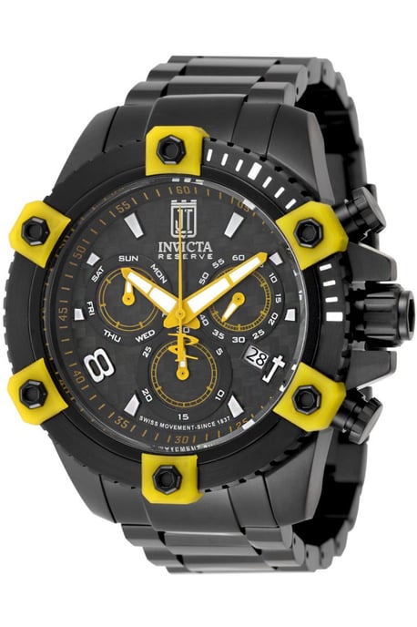 Invicta Jason Taylor 51294 Herenhorloge - Quartz Uurwerk - Roestvrij Staal met Zwarte Wijzerplaat - 50 mm - Image 1
