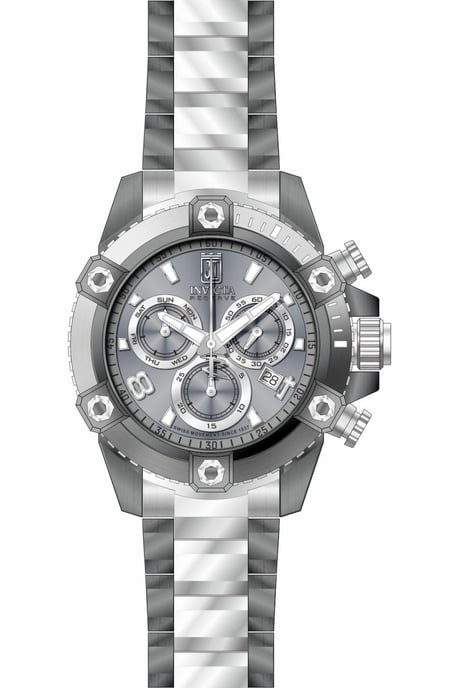 Invicta Jason Taylor 51274 Men's Watch - Quartz Movement - Stainless Steel with Grey Dial - 50 mm - Image 1