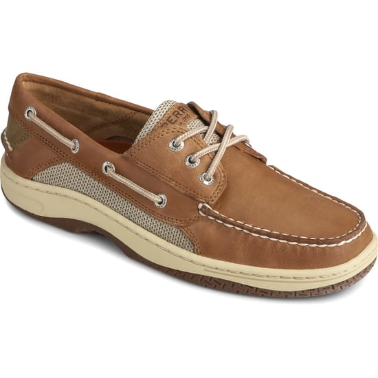 Sperry Billfish 3-Eye Leather Men's Dark Tan Boat Shoes - Image 1