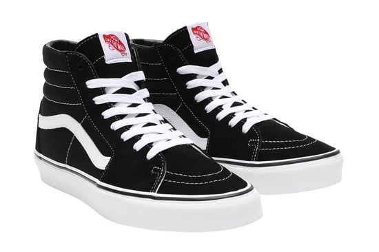 Mens Vans SK8 Hi Trainers - (Black / White) - Image 4
