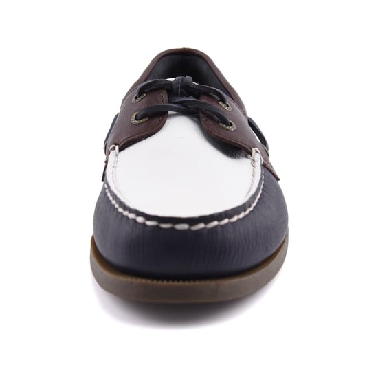 Sperry Authentic Original 2 Eye Leather Men's Navy/White/Brown Boat Shoes - Image 2