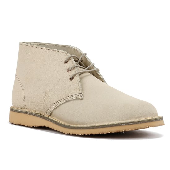Red Wing Weekender Chukka Leather Men's White Sand Mohave Boots - Image 2