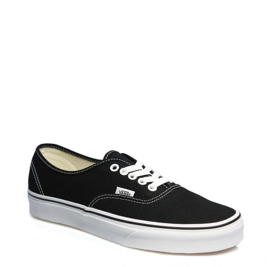 Herrars och Damers Vans Authentic Canvas Skor - (Svart / Vit) - Image 2
