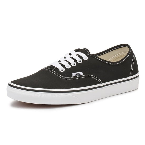 Herrars och Damers Vans Authentic Canvas Skor - (Svart / Vit) - Image 4