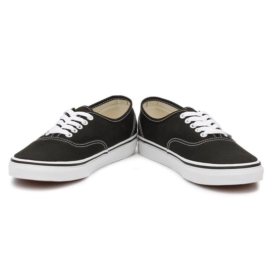 Herrars och Damers Vans Authentic Canvas Skor - (Svart / Vit) - Image 6