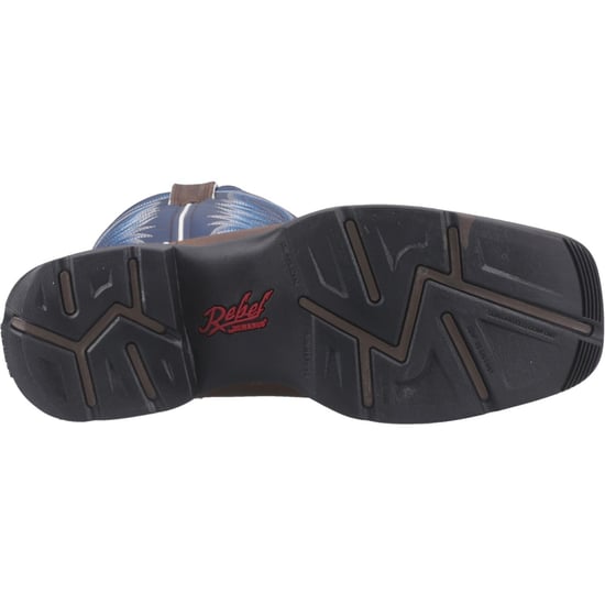 Durango Rebel Leather Men's Saddle Brown/Demin Blue Boots - Image 4