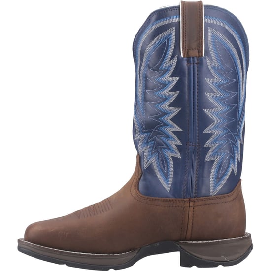 Durango Rebel Leather Men's Saddle Brown/Demin Blue Boots - Image 6