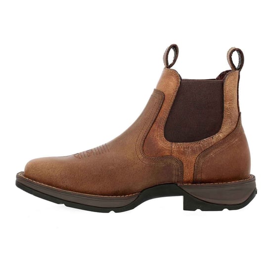 Durango Red Dirt Rebel Leather Men's Old Town Brown/Tan Ankle Boots - Image 5