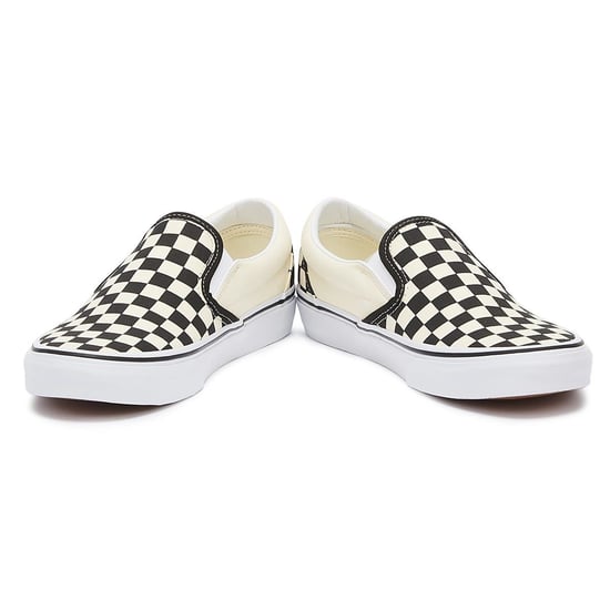 Vans Classic Slip-On Unisex Svart Vit Checkboard Canvas Skate Trainers - Image 6