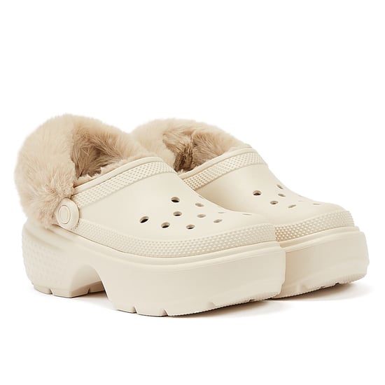 Crocs Stomp Lined Clog Women's Beige Sandals - Image 1
