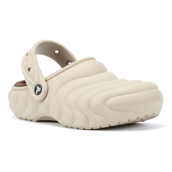 Crocs Classic Lined Overpuff Women's Beige Clogs - Image 2