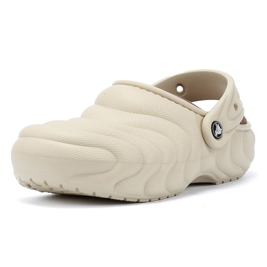 Crocs Classic Lined Overpuff Women's Beige Clogs - Image 3