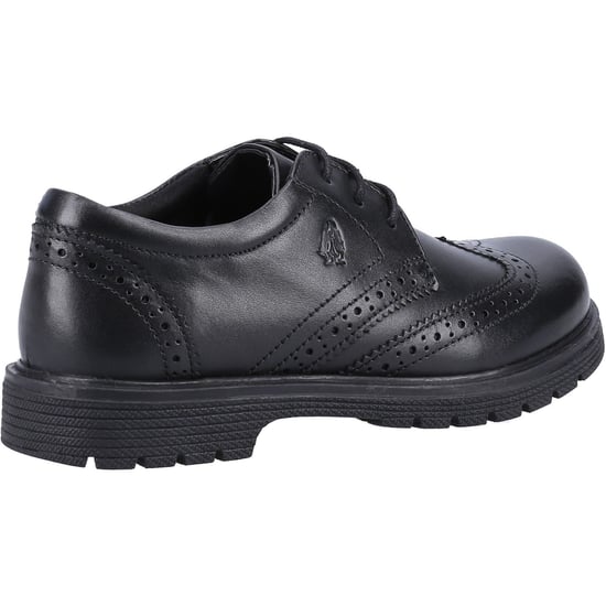 Hush Puppies SALLY SENIOR Leather Girl's Black Brogues - Image 2