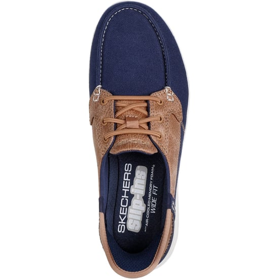 Skechers Palmilla Textile Women's Navy Boat Shoes - Image 3