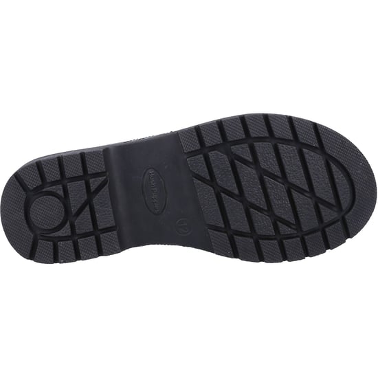 Hush Puppies SALLY SENIOR Leather Girl's Black Brogues - Image 3