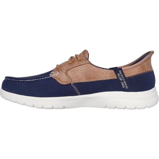 Skechers Palmilla Textile Women's Navy Boat Shoes - Image 4