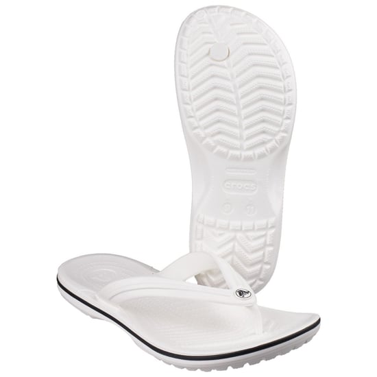 Crocs Unisex Crocband Flip Flops White - Image 3
