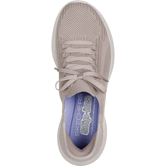 Skechers Ultra Flex 3.0 Brilliant Path Textiele Dames Taupe Sneakers - Image 3