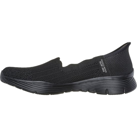 Skechers Seager Believe It Textil Dam Svarta Sneakers - Image 4