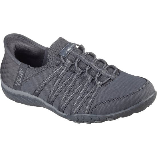 Skechers Breathe-Easy - Roll-With-Me Textil Kvinnors Kolgrå Träningsskor - Image 1