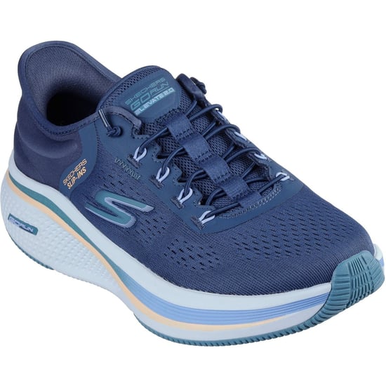 Skechers Performance Go Run Elevate 2.0 Banyan Textil Dam Sneakers Marinblå/Turkos - Image 1