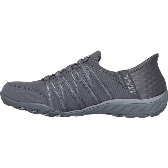 Skechers Breathe-Easy - Roll-With-Me Textil Kvinnors Kolgrå Träningsskor - Image 4