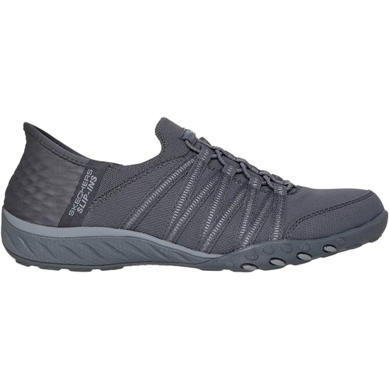 Skechers Breathe-Easy - Roll-With-Me Textil Kvinnors Kolgrå Träningsskor - Image 5
