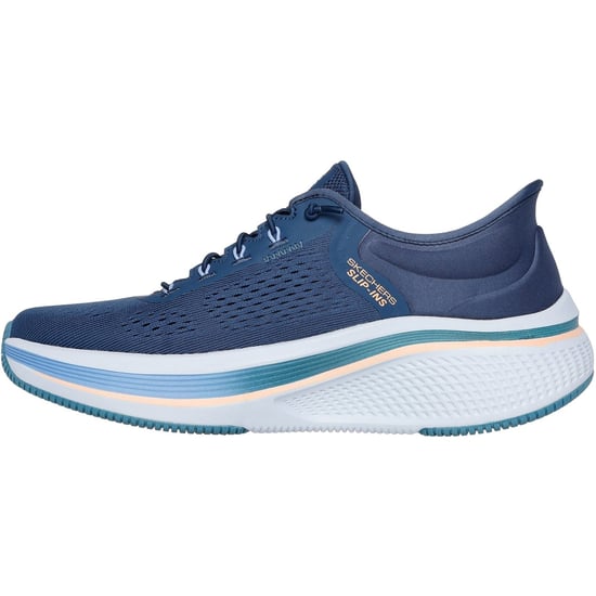 Skechers Performance Go Run Elevate 2.0 Banyan Textil Dam Sneakers Marinblå/Turkos - Image 4