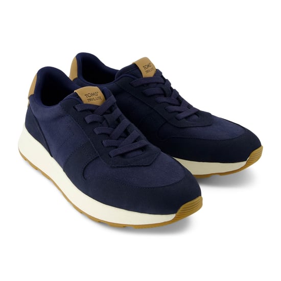 TOMS TRVL LITE Retro Läder Herr Sneakers Navy - Image 1