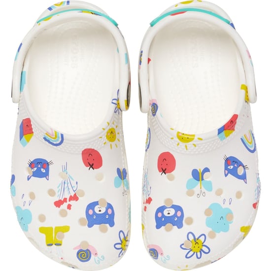 Crocs Barn Classic Doodle Print Clog i Vitt - Image 5
