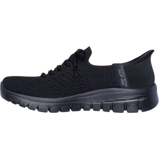 Skechers Graceful First Blush Textil Dam Sneakers Svart - Image 4