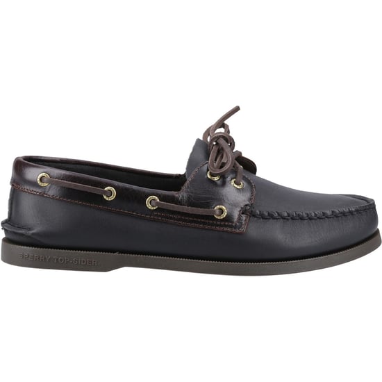 Sperry Authentic 2 Öga Läder Herr Amaretto/Svart Båtskor - Image 5