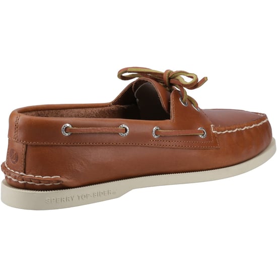 Sperry Authentic 2 Eye Leather Men's Tan Boat Shoes - Image 2