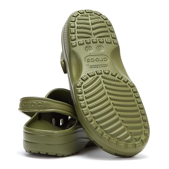 Crocs Classic Mens Army Green Clogs - Image 4