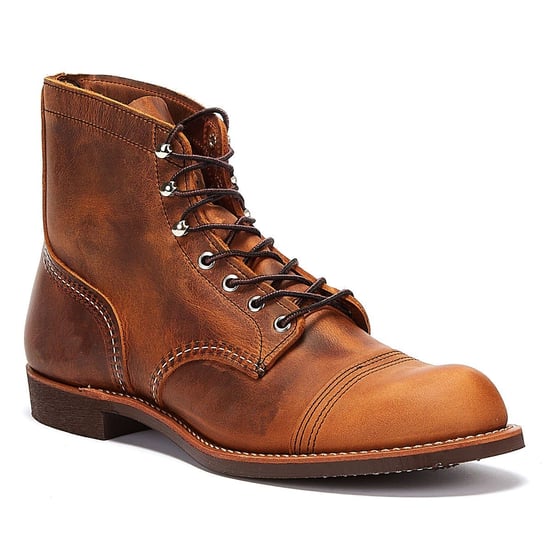 Red Wing Shoes Iron Ranger Mens Copper Boots - (Brown) - Image 2